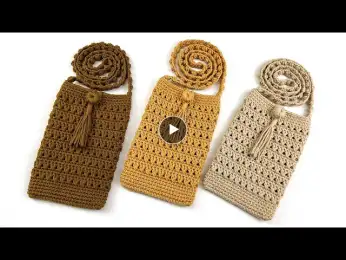 Easy Crochet Phone Bag Tutorial | Chenda DIY