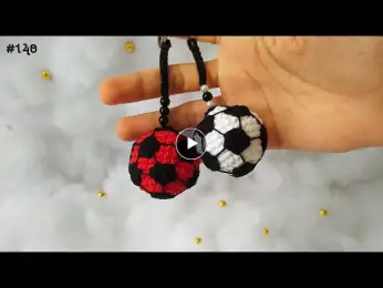 crochet soccer ball keychain ⚽