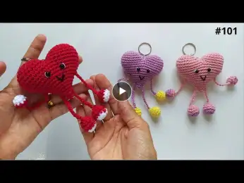 Bambolino heart crochet keychain - perfect gift for Mother's Day!