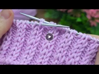 Easy and amazing! knitting model with two needles #crochet #knitting