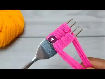 Amazing 2 Beautiful Woolen Yarn Flower making ideas with Fork | Easy Sewing Hack