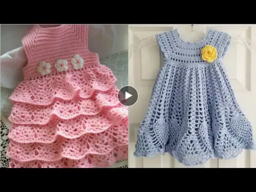 Latest stylish crochet baby girls Frocks crochet free pattern ideas