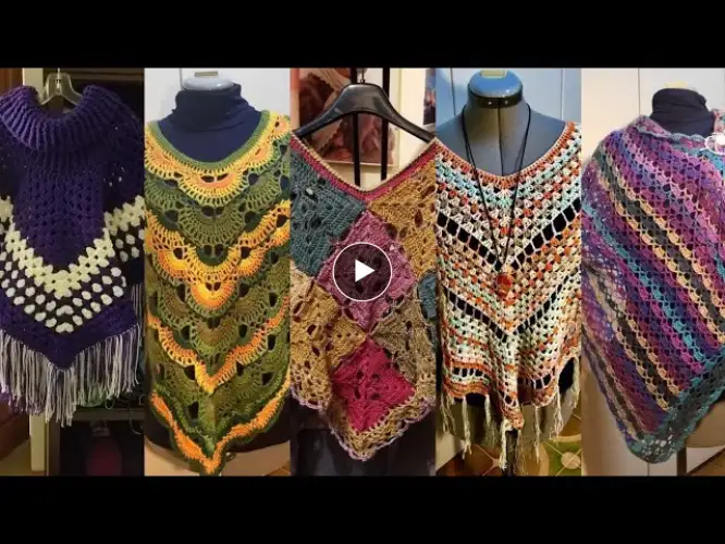 unique and trendy crochet Pancho design patterns beautiful ideas 2023