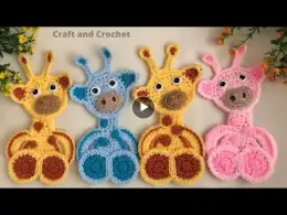 Crochet giraffe /craft & crochet giraffe applique