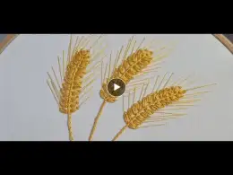 Wheat embroidery design I Easy wheat embroidery design for beginners I Hand embroidery