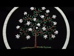 Simple way to make Embroidered Flower Tree