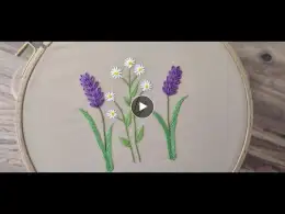 Hand Embroidery Hyacinth I Easy Hyacinth embroidery design for beginners