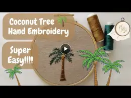 Coconut Tree Embroidery