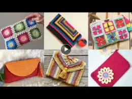 Elegant and most stylish Handmade Clutch designs // Crochet pouch pattern for beginners