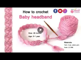 How to crochet baby headband The most Easily and Beautiful Baby headband crochet ❤️