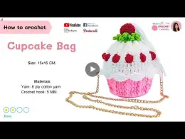 How to crochet Easy Gorgeous cupcake bag Free pattern DIY bag tutorial 