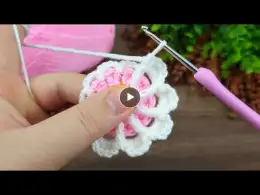 The easiest way to make a crocheted flower