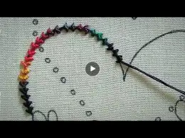How to do bead stitch || Basic embroidery stitch || Embroidery for beginners || Let's Explore