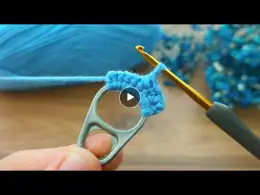 The perfect harmony of openwork ring and woolen thread / very easy crochet keychain making #crochet