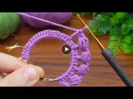 Wow! Oh my god it's incredible! I made a very stylish crochet accessory, let's watch it. #crochet