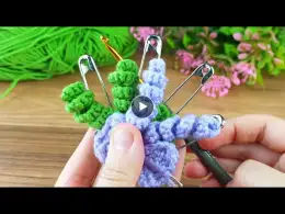 How to make a very easy crochet butterfly pattern brooch on a fork needle #crochet #knitting