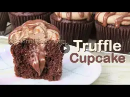 CHOCOLATE TRUFFLE CUPCAKES RECIPE | Easy DIY Fluffy Chocolate Cake | Yummy Dessert | Baking Cherry