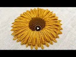 Super attractive 3D sunflower embroidery new design/flower embroidery