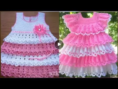 Most beautiful hand Knitting Crochet kids baby girls Frocks stylish Frocks Designs