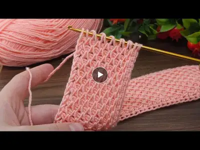 Eye - Catching Very Easy Tunisian Crochet Bandana Making