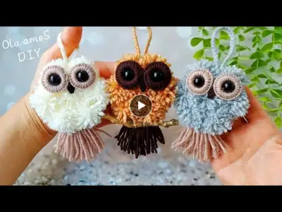 It's so Cute ☀️ Easy Owl Making Idea with Yarn - You will Love these Owlets !! DIY Woolen Crafts