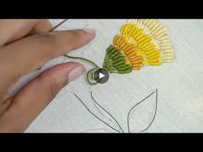 SIMPLE HAND EMBROIDERY: Flower Design for Beginners by HandiWorks